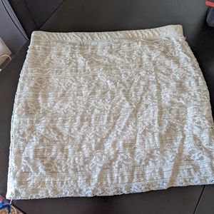 White lace skirt